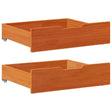 VidaXL Bettschubladen 2 Stk. 75x55x17 massives Kiefernholz, braun gewaschen