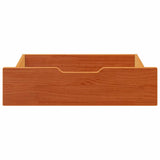 VidaXL Bettschubladen 2 Stk. 75x55x17 massives Kiefernholz, braun gewaschen