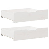 Vidaxx Bettschubladen 2 Stk. 65x55x17 cm Kiefer massiv weiß
