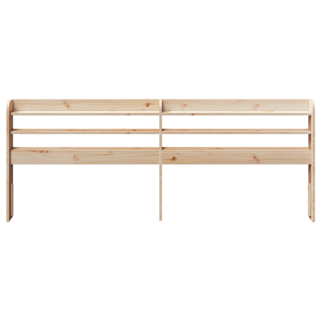 Vidaxl hoofdbord met schappen 180 cm massief grenenhout