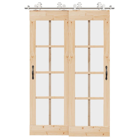 Vidaxx Schiebetürteile-Set 183 cm Edelstahl silberfarben