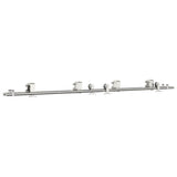 Vidaxx Schiebetürteile-Set 200 cm Edelstahl silberfarben