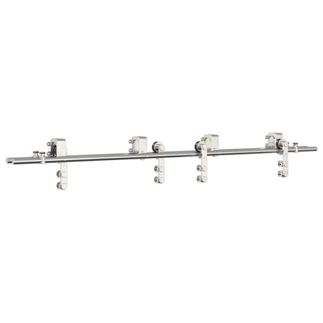 Vidaxx Schiebetürteile-Set 183 cm Edelstahl silberfarben