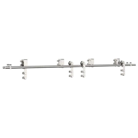 Vidaxx Schiebetürteile-Set 200 cm Edelstahl silberfarben