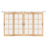 Vidaxx Schiebetürteile-Set 200 cm Edelstahl silberfarben