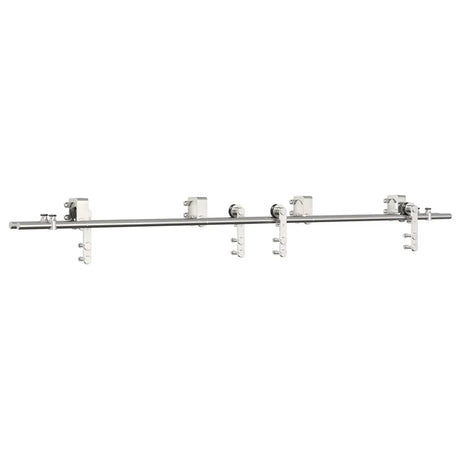 Vidaxx Schiebetürteile-Set 200 cm Edelstahl silberfarben