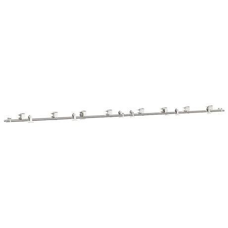 Vidaxx Schiebetürteile-Set 400 cm Edelstahl silberfarben