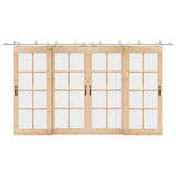 Vidaxx Schiebetürteile-Set 400 cm Edelstahl silberfarben