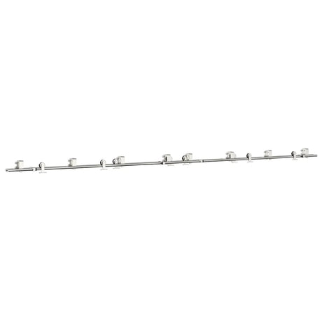 Vidaxx Schiebetürteile-Set 400 cm Edelstahl silberfarben