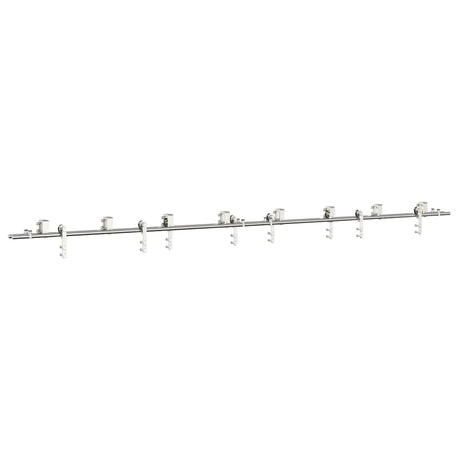 Vidaxx Schiebetürteile-Set 400 cm Edelstahl silberfarben
