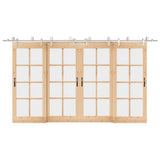 Vidaxx Schiebetürteile-Set 400 cm Edelstahl silberfarben