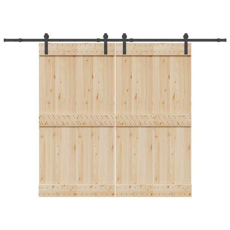 Vidaxxl Box mit Teilen für Schiebetür 427 cm Stahl schwarz