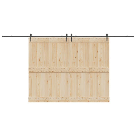 Vidaxxl Box mit Teilen für Schiebetür 427 cm Stahl schwarz