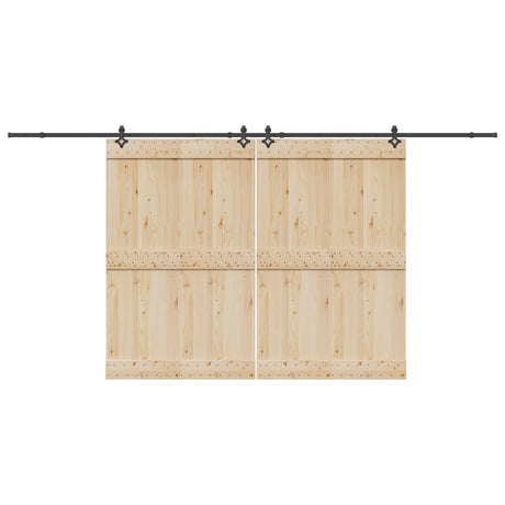 Vidaxxl Box mit Teilen für Schiebetür 427 cm Stahl schwarz