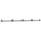 Vidaxxl Box mit Teilen für Schiebetür 366 cm Stahl schwarz