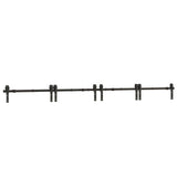Vidaxxl Box mit Teilen für Schiebetür 366 cm Stahl schwarz
