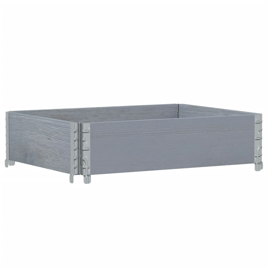 Vidaxx Palettenoberkante 80x60 cm massives Kiefernholz grau