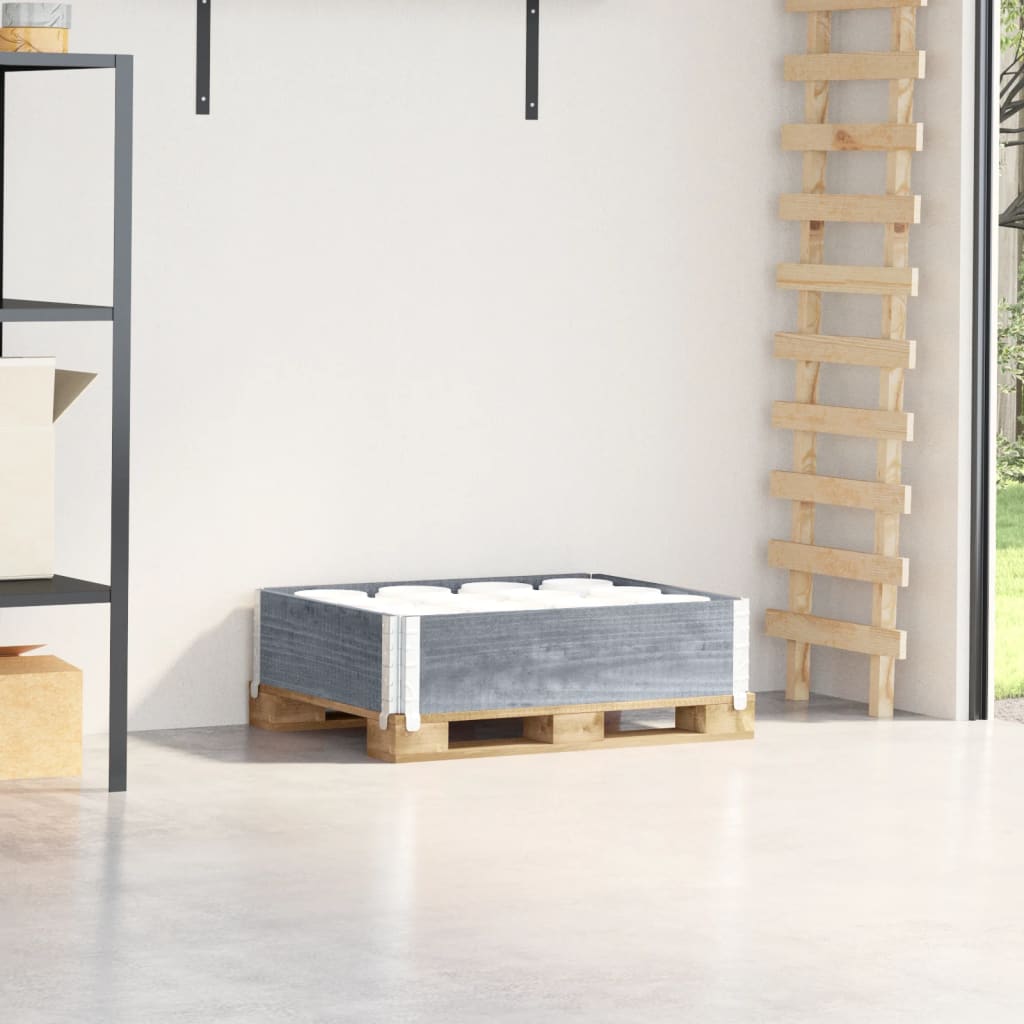 Vidaxx Palettenoberkante 80x60 cm massives Kiefernholz grau