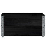 Vidaxx Palettenverlängerungen 2 Stk. 80x60 cm massives Kiefernholz schwarz