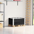 Vidaxx Palettenverlängerungen 2 Stk. 80x60 cm massives Kiefernholz schwarz