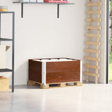 Vidaxx Palettenaufsatzrahmen 2 Stk. 80x60 cm massives Kiefernholz braun