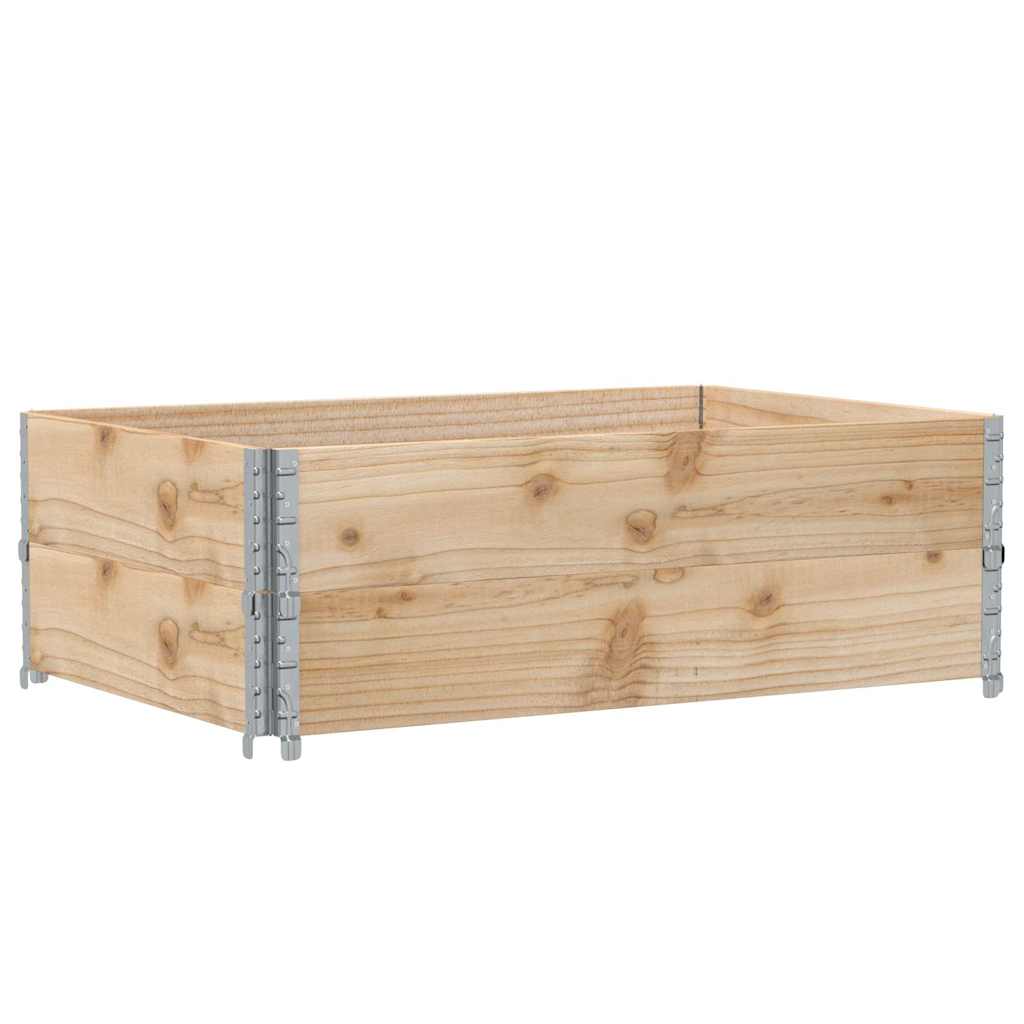 Vidaxx Palettenaufsatzrahmen 2 Stück 120x80 cm massives Kiefernholz