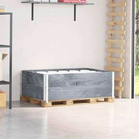 Vidaxx Palettenaufsatzrahmen 2 Stk. 120x80 cm massives Kiefernholz grau
