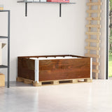 Vidaxx Palettenaufsatzrahmen 2 Stk. 120x80 cm massives Kiefernholz braun