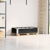 Vidaxx Palettenoberkante 100x50 cm massives Kiefernholz schwarz