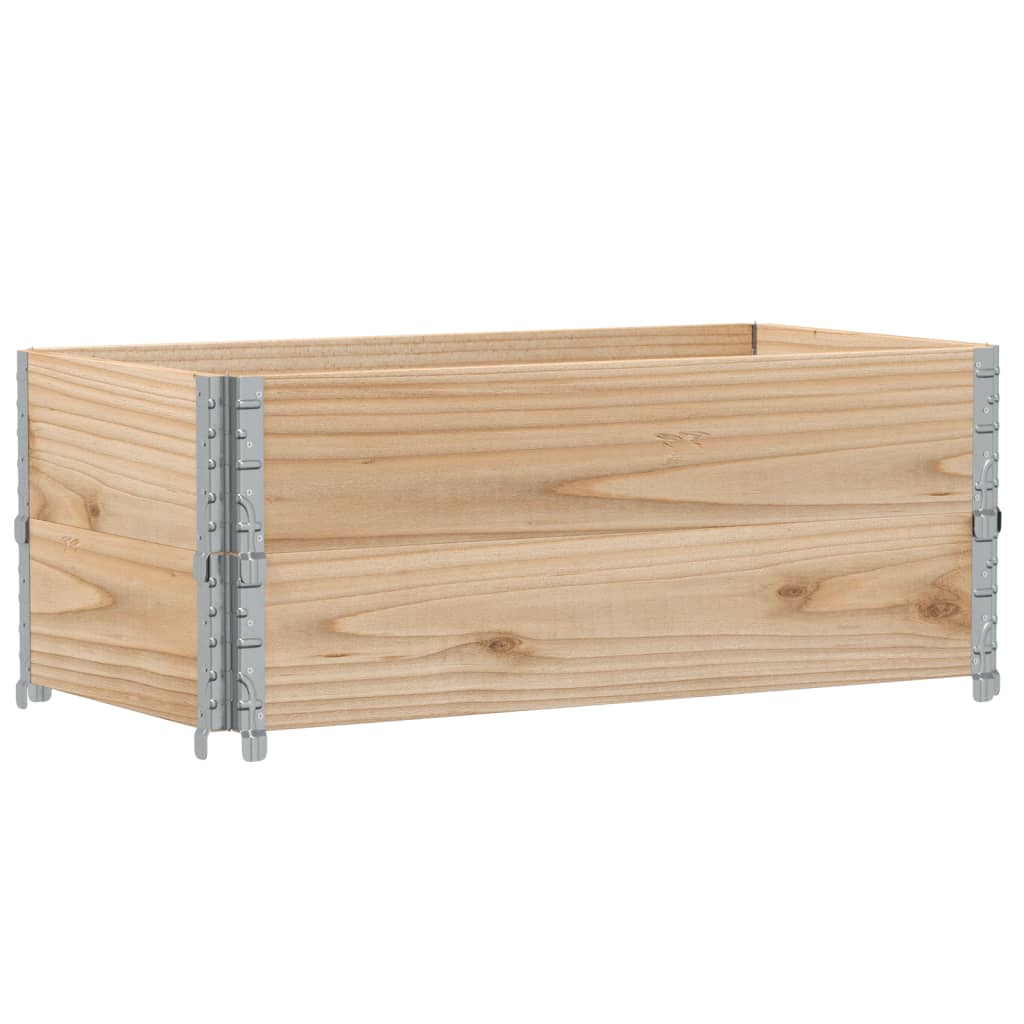 Vidaxx Palettenaufsatzrahmen 2 Stück 100x50 cm massives Kiefernholz
