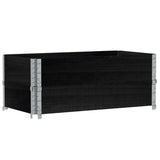 Vidaxx Palettenaufsatzrahmen 2 Stück 100x50 cm massives Kiefernholz schwarz