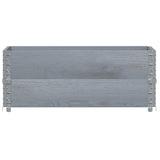 Vidaxx Palettenaufsatzrahmen 2 Stk. 100x50 cm massives Kiefernholz grau