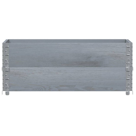 Vidaxx Palettenaufsatzrahmen 2 Stk. 100x50 cm massives Kiefernholz grau