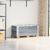 Vidaxx Palettenaufsatzrahmen 2 Stk. 100x50 cm massives Kiefernholz grau