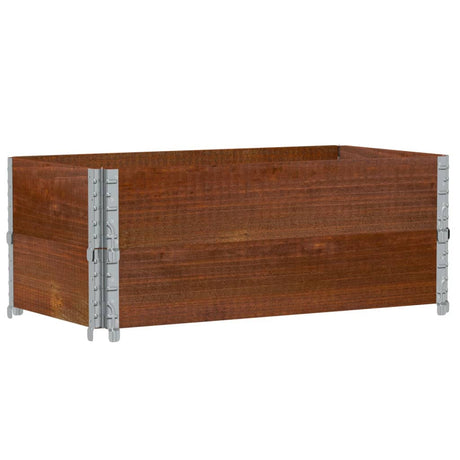 Vidaxx Palettenaufsatzrahmen 2 Stk. 100x50 cm massives Kiefernholz braun