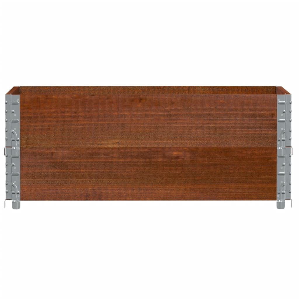 Vidaxx Palettenaufsatzrahmen 2 Stk. 100x50 cm massives Kiefernholz braun