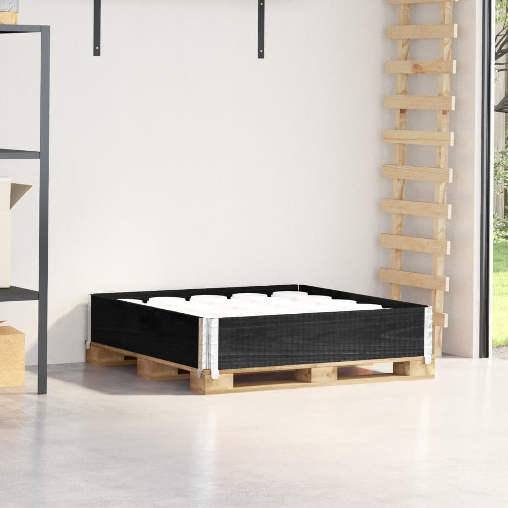 Vidaxx Palettenoberkante 100x100 cm massives Kiefernholz schwarz