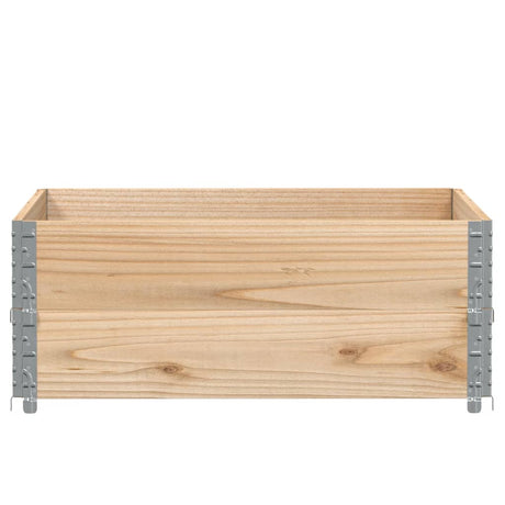 Vidaxx Palettenaufsatzrahmen 2 Stück 100x100 cm massives Kiefernholz