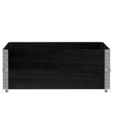 Vidaxx Palettenaufsatzrahmen 2 Stk. 100x100 cm massives Kiefernholz schwarz