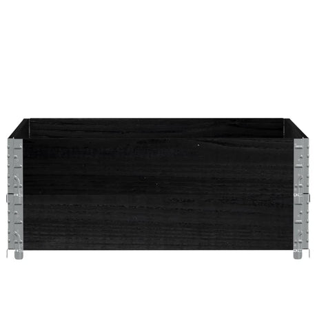Vidaxx Palettenaufsatzrahmen 2 Stk. 100x100 cm massives Kiefernholz schwarz