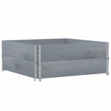 Vidaxx Palettenoberkanten 2 Stk. 100x100 cm massives Kiefernholz grau
