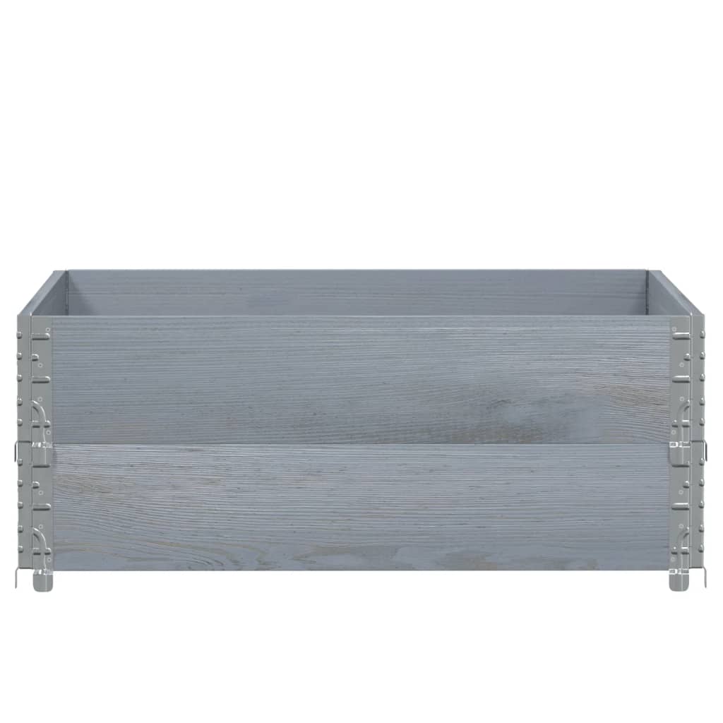Vidaxx Palettenoberkanten 2 Stk. 100x100 cm massives Kiefernholz grau