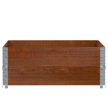 Vidaxx Palettenverlängerungen 2 Stk. 100x100 cm massives Kiefernholz braun