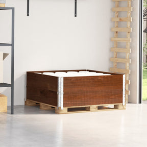 Vidaxx Palettenverlängerungen 2 Stk. 100x100 cm massives Kiefernholz braun