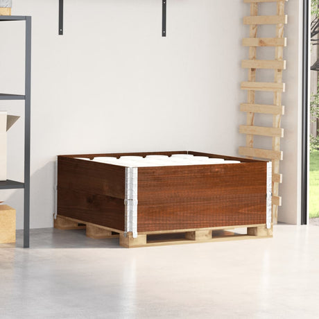Vidaxx Palettenverlängerungen 2 Stk. 100x100 cm massives Kiefernholz braun