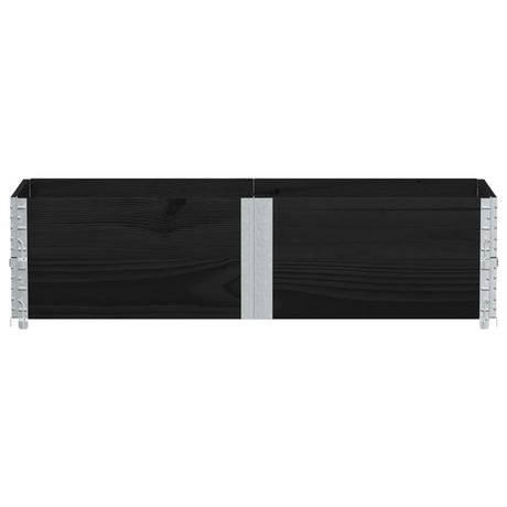 Vidaxx Palettenverlängerungen 2 Stk. 150x50 cm massives Kiefernholz schwarz