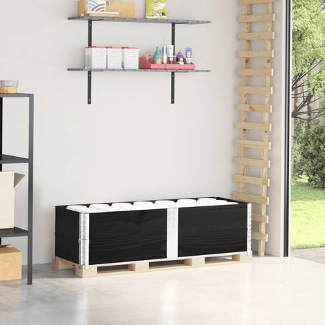 Vidaxx Palettenverlängerungen 2 Stk. 150x50 cm massives Kiefernholz schwarz