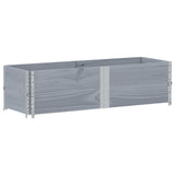 Vidaxx Palettenaufsatzrahmen 2 Stk. 150x50 cm massives Kiefernholz grau