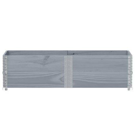 Vidaxx Palettenaufsatzrahmen 2 Stk. 150x50 cm massives Kiefernholz grau