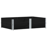 Vidaxx Palettenverlängerungen 2 Stück 150x100 cm massives Kiefernholz schwarz